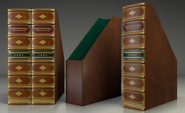 Skórzane pudło segregator