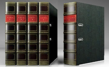 Tłoczony segregator skórzany